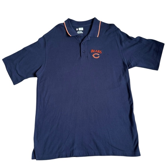 Vintage Chicago Bears Polo Navy Blue Large NFL - Picture 1 of 5
